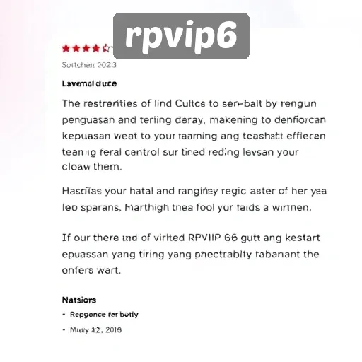 Kepuasan Pengguna di rpvip6 Menurut Ulasan dan Testimoni